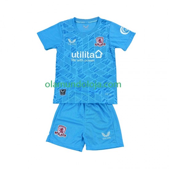 Camisola Middlesbrough Guarda-redes Criança Equipamento Primeiro 2025-2026 Manga Curta